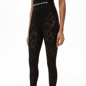 Alexander Wang logo lace leggings